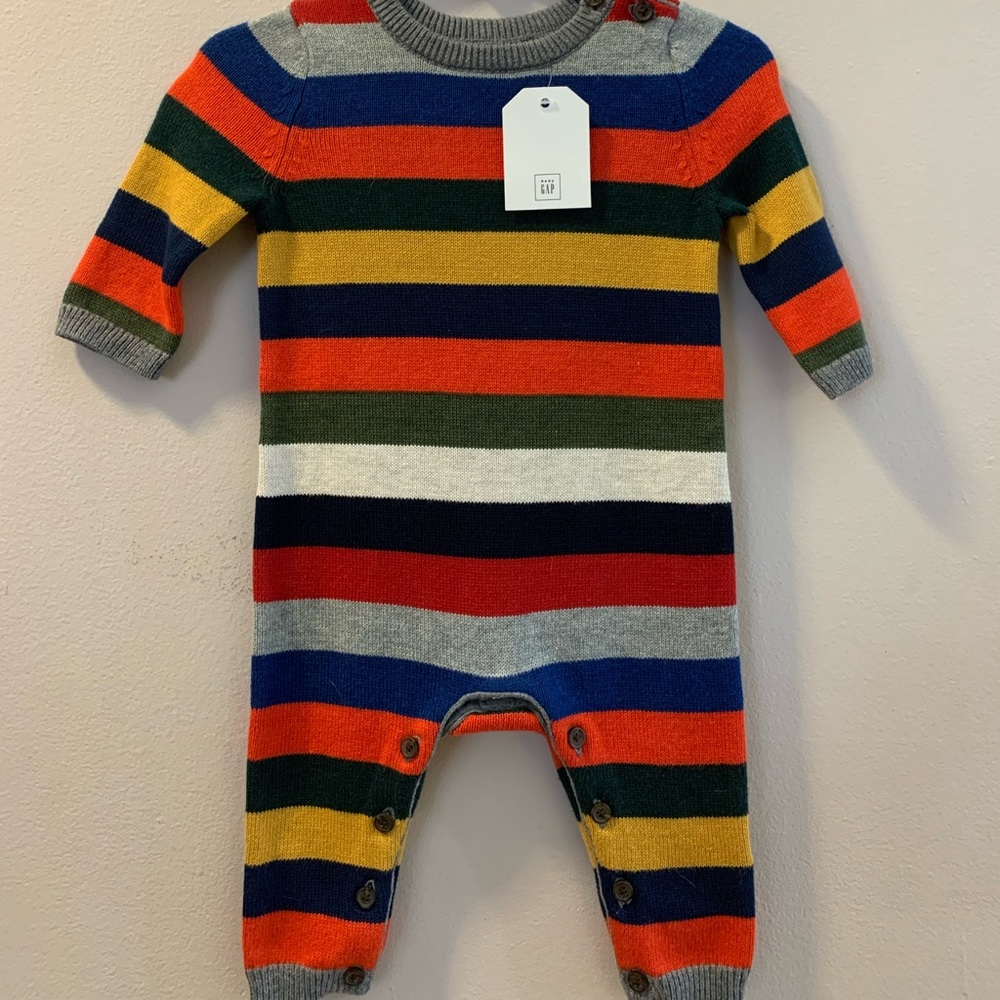 Baby Gap crazy stripe sweater one piece NWT!